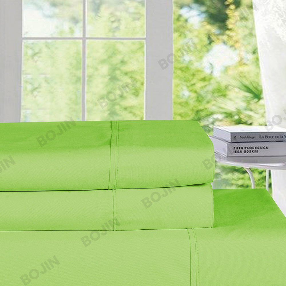 Home textile 3/4pcs deliciae 100% polyester microfiber solidum aptum sheet set stramentorum